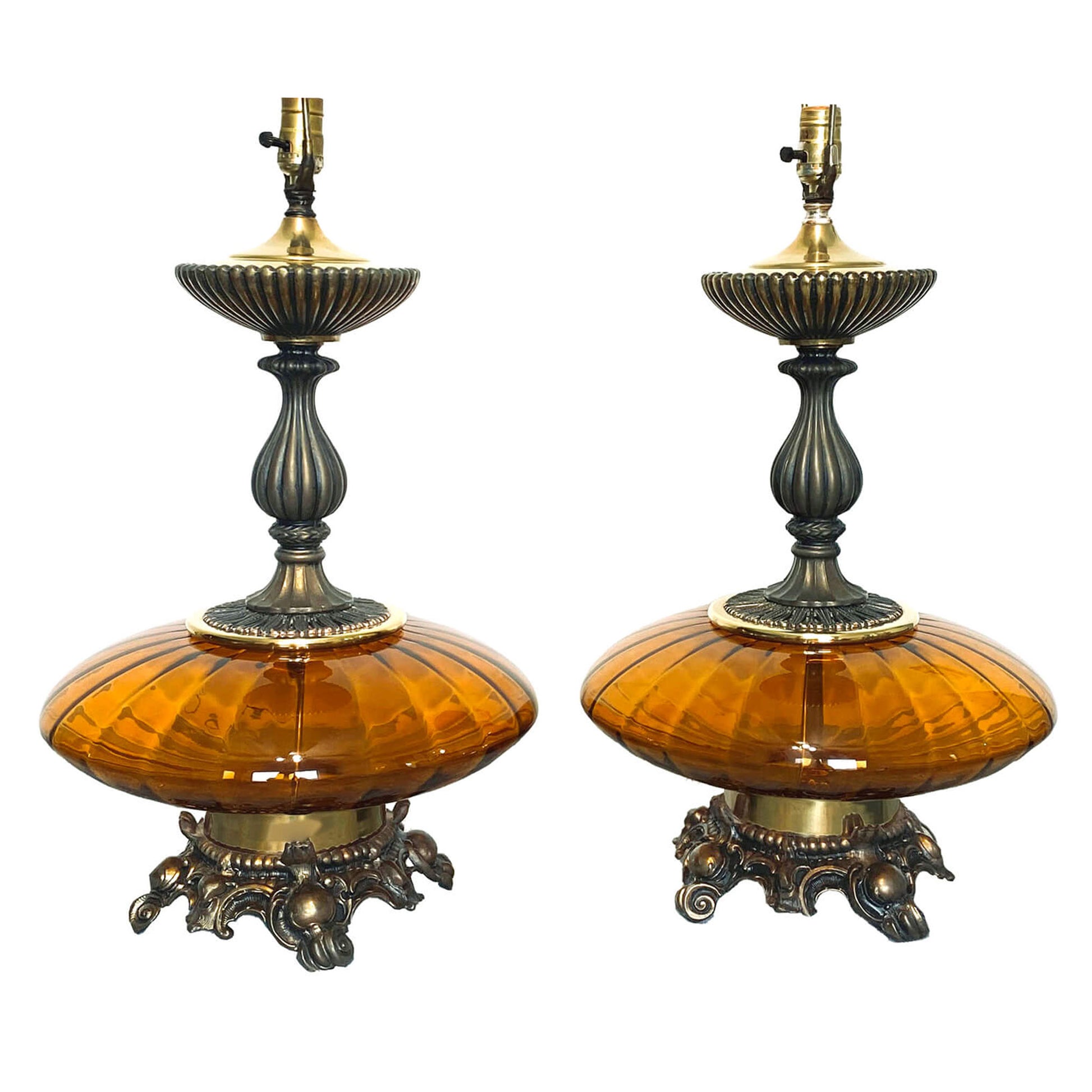 Stiffel-Amber-Glass-Mid-Century-Table-Lamp_-Hollywood-Regency-style.-Shop-eBargainsAndDeals.com