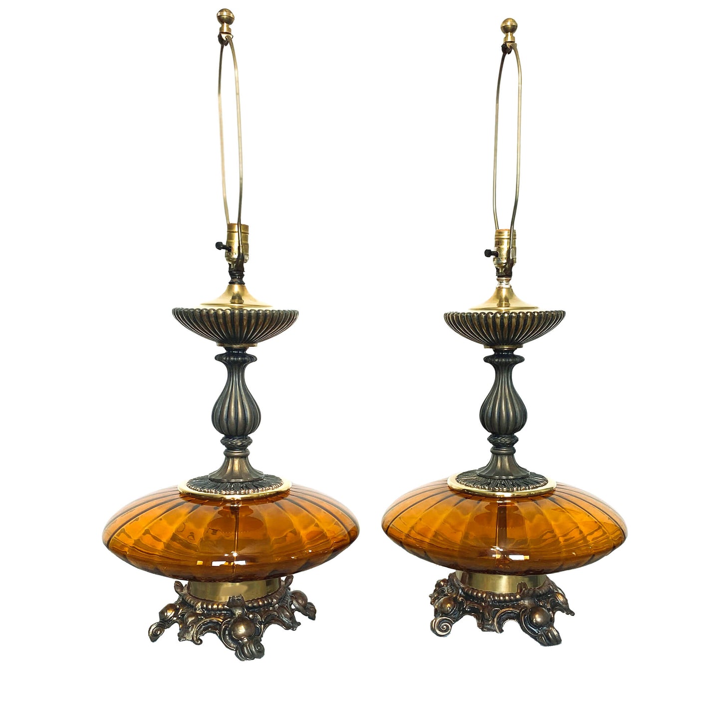 Stiffel-Amber-Glass-Mid-Century-Table-Lamp_-Hollywood-Regency.-Shop-eBargainsAndDeals.com