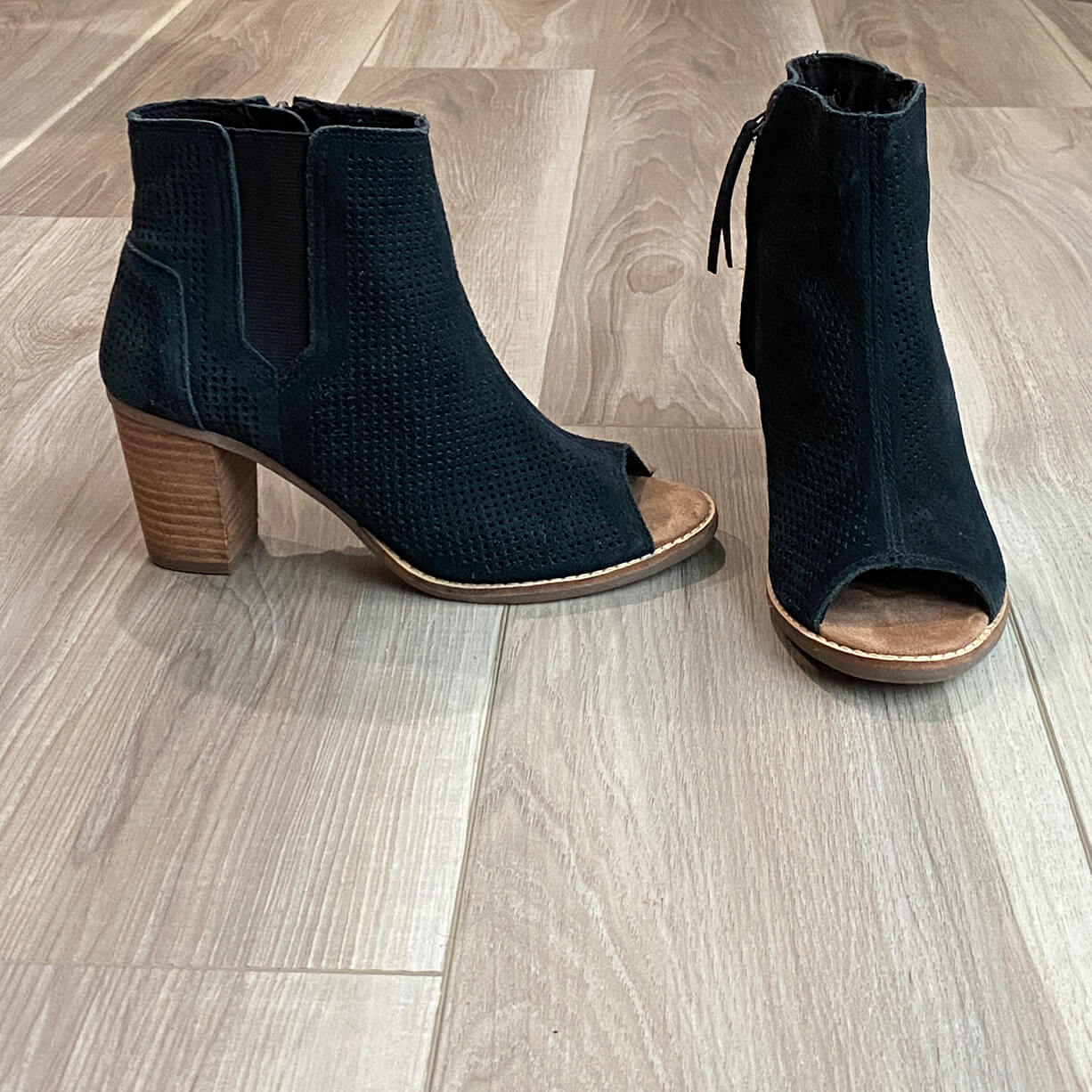 Toms-Majorca-Black-Peep-Sandal-Booties, shop ebargainsanddeals.com.