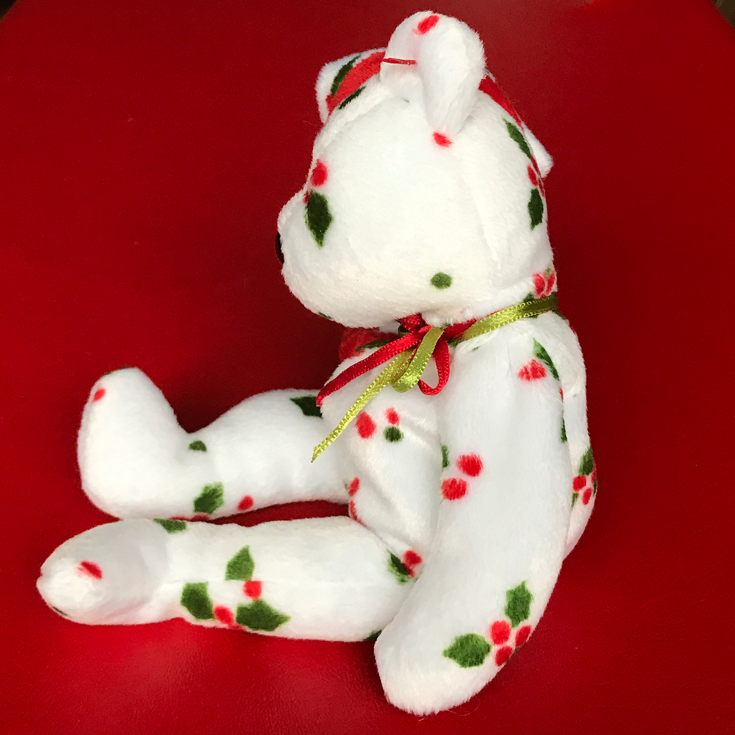 Ty-teddie-christmas-bear-side-view