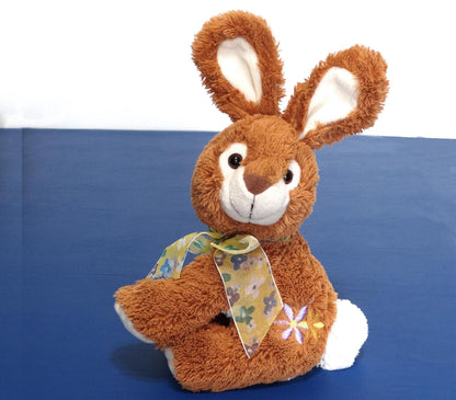 Vintage Hungarian Brown Plush Bunny Rabbit Stuffed Animal - PawPurrPrints.com