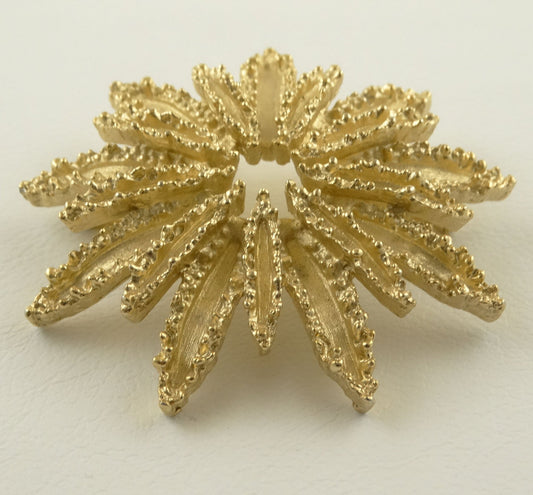 Vintage Avon Gold Starburst Flower Brooch Pin, Flower Pin, Gold Brooch, Starburst, Brooch, Gold Pin, Chest Pin - PawPurrPrints.com