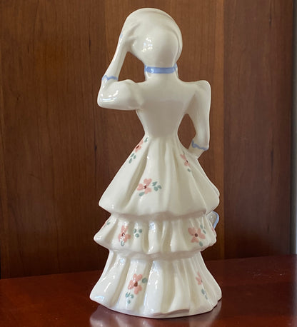 florence-ceramics-lady-emily-figurine flower vase -back side