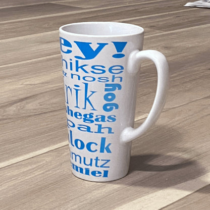 Yiddish ceramic tall coffee mug. Shop eBargainsAndDeals.com